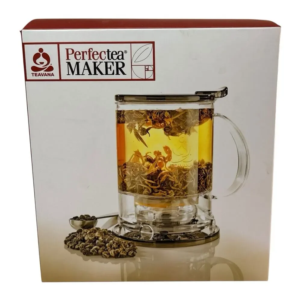 EUC Teavana PerfecTea 16 Ounce Tea Maker Black Original Box Drinkware Kitchen